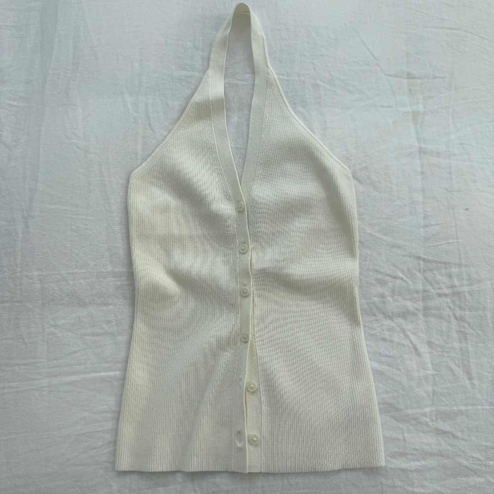 NWT - Aritzia Wilfred Button Knit Halter